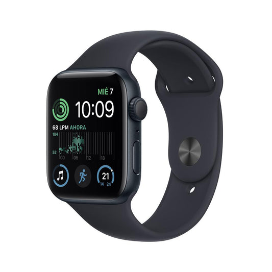 Apple Watch SE (GPS) - Caja de aluminio en color medianoche de 44 mm - Correa deportiva en color medianoche - Talla única
