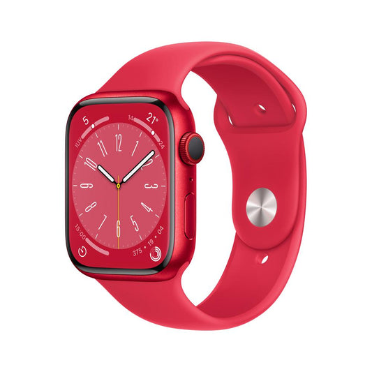 Apple Watch Series 8 (GPS + Cellular) - Caja de aluminio (PRODUCT)RED de 45 mm - Correa deportiva (PRODUCT)RED - Talla única