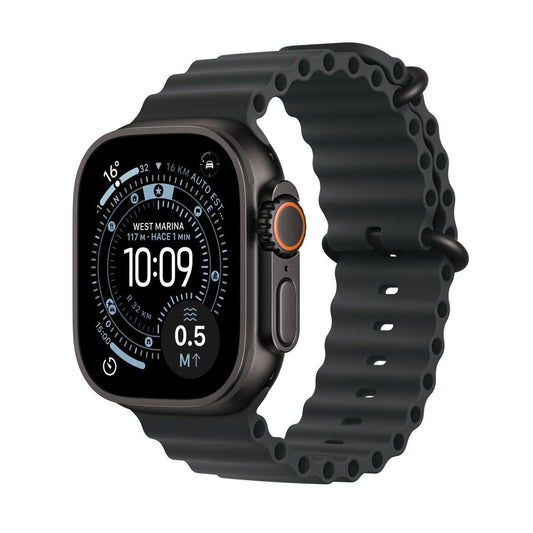 Apple Watch Ultra 3 GPS + Cellular • Caja de titanio negro de 49 mm • Correa Ocean negra
