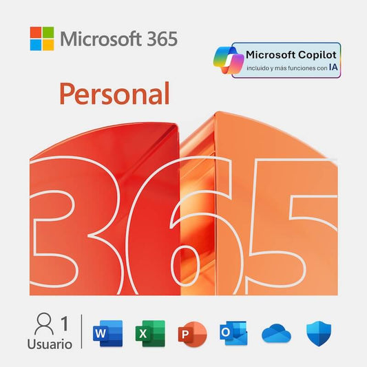 MICROSOFT 365 PERSONAL | SUSCRIPCION 12 MESES | 1 USUARIO