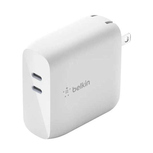 ADAPTADOR BELKIN DE PARED 70W 2 PUERTOS USB-C USB-A WHITE