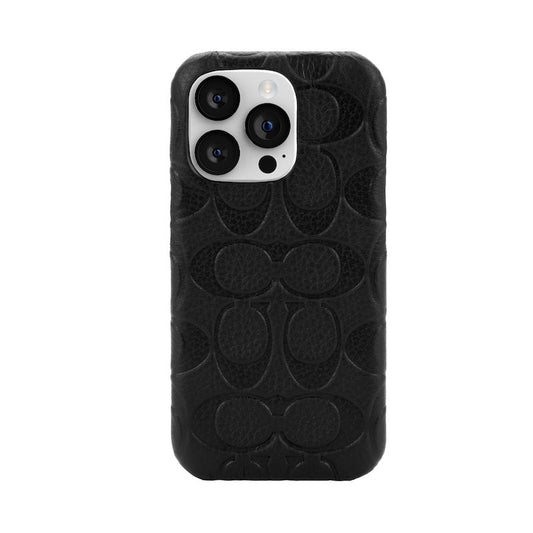 CASE COACH LEATHER SLIM WRAP PARA IPHONE 14 PRO - BLACK
