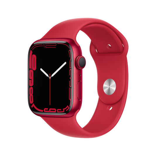 Apple Watch Series 7 (GPS) - Caja de aluminio (PRODUCT)RED de 45 mm - Correa deportiva (PRODUCT)RED - Talla única