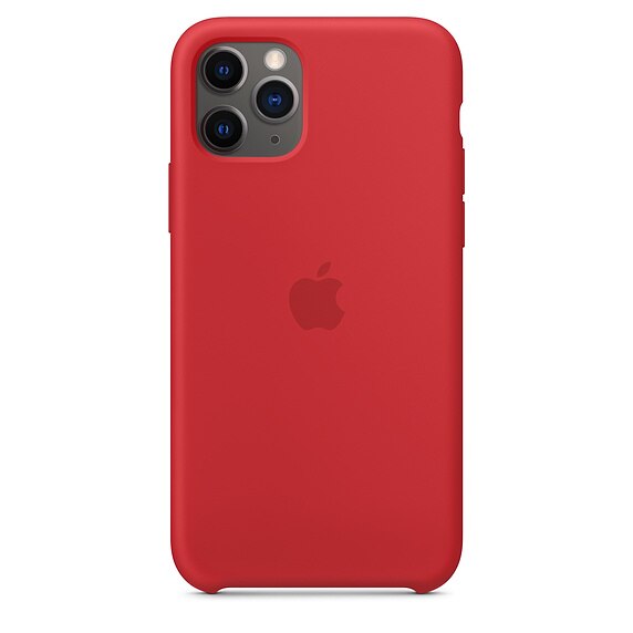 Funda de Silicona suave con logo para Apple iPhone 11 Pro Rosa
