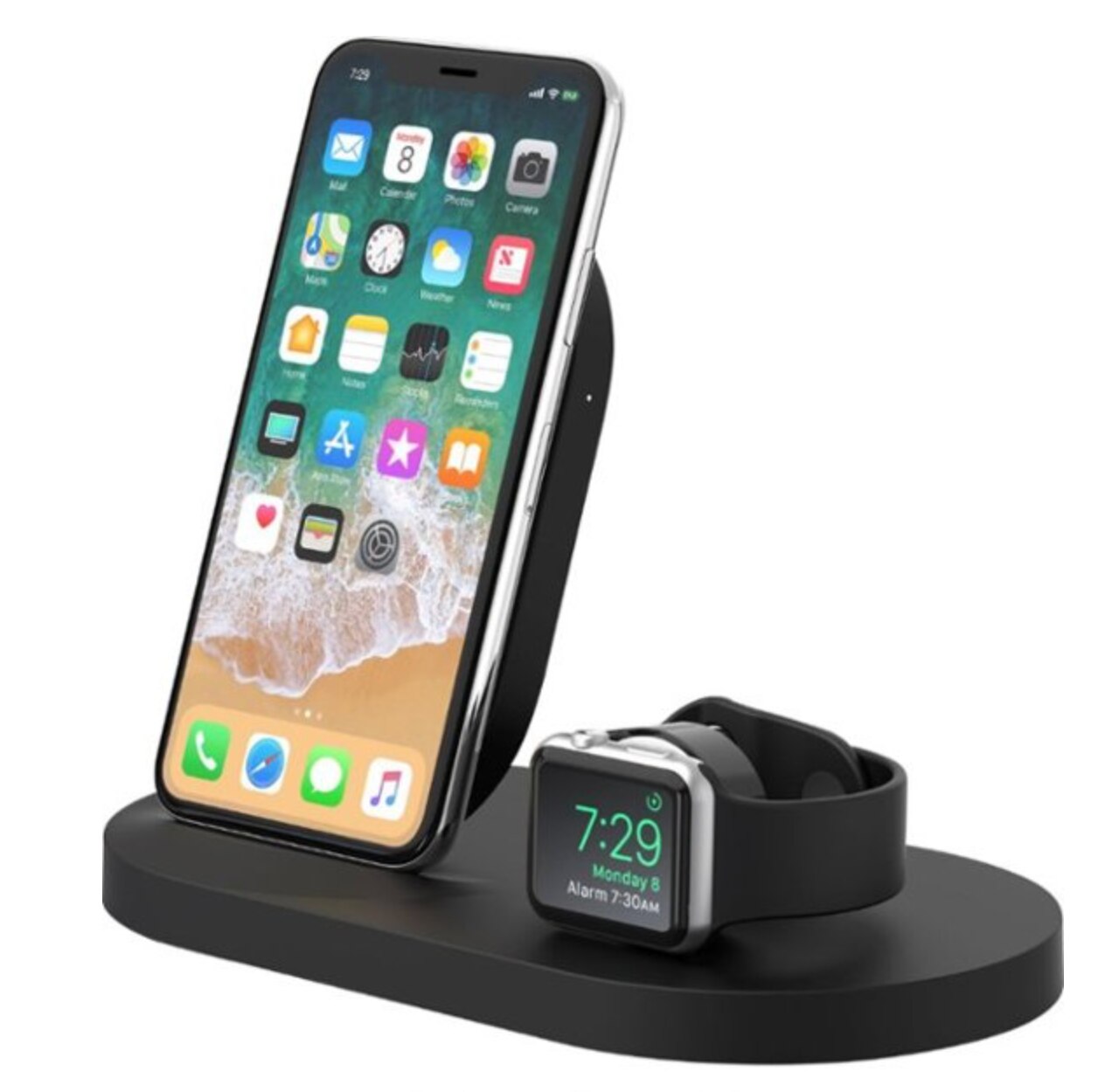 Base de carga para iPhone/Apple Watch/USB-A