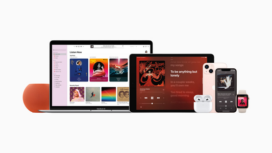 Diferentes dispositivos de Apple con el servicio de Apple Music activo