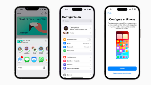 iPhone muestra diferentes aplicaciones, entre ellas WhatsApp para mensajear, borrar contactos, entre otros