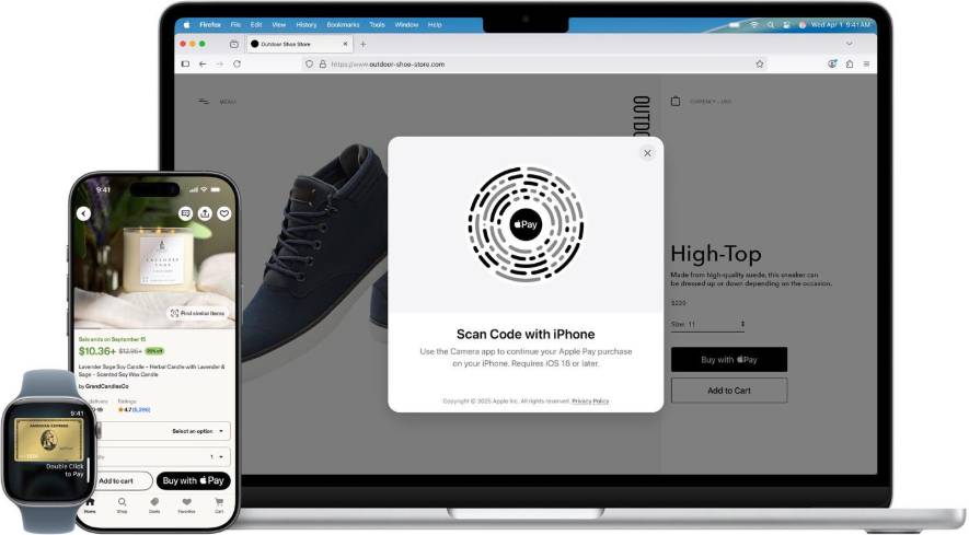 varios equipos usando Apple Pay. 