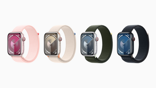 Modelos del Apple Watch Series 9 con diferentes correas 