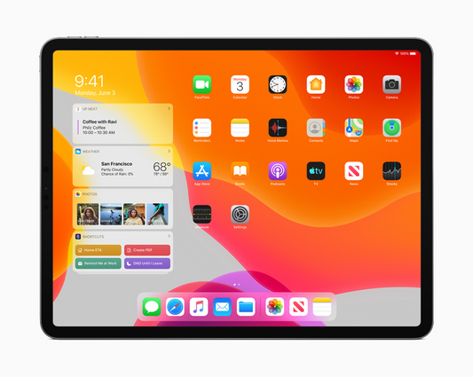 Un IPad de última generación. Vista frontal