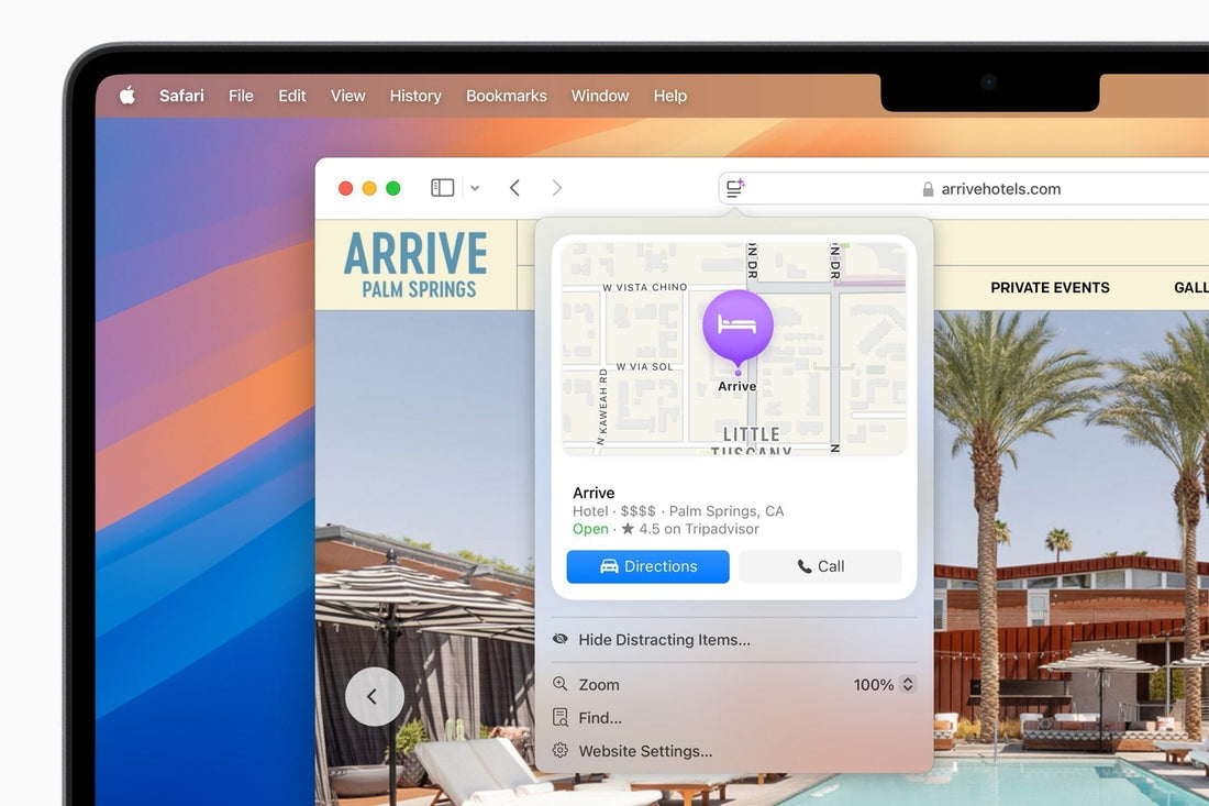 Un MacBook ilustrando que es Safari.