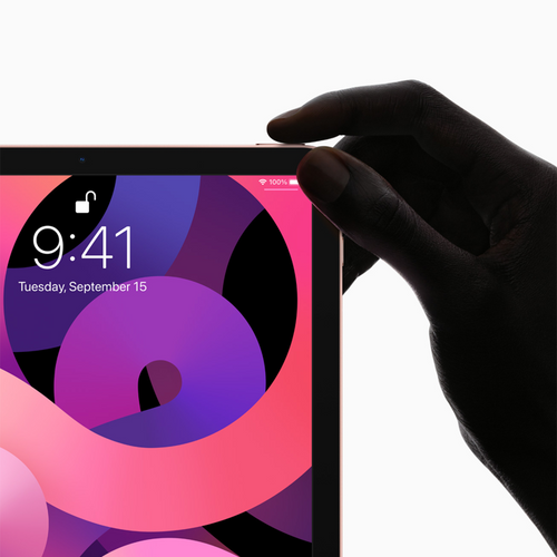 iPad Air siendo desbloqueado con Touch ID 