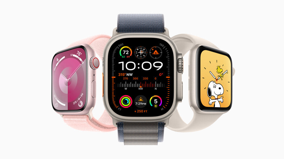 Tres modelos de Apple Watch muestran nuevas carátulas y funcionalidades gracias a watchOS 10