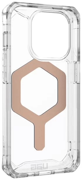 FUNDA MAGSAFE IPHONE 15 PROMAX TRAN/ORO.