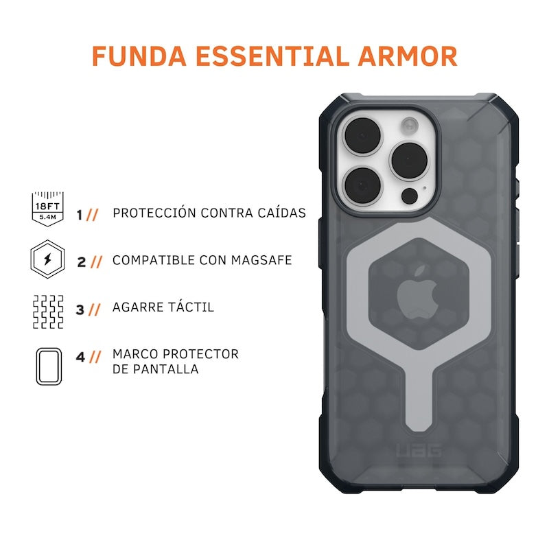 CASE UAG ESSENTIAL ARMOR IPH 16 PR GRY