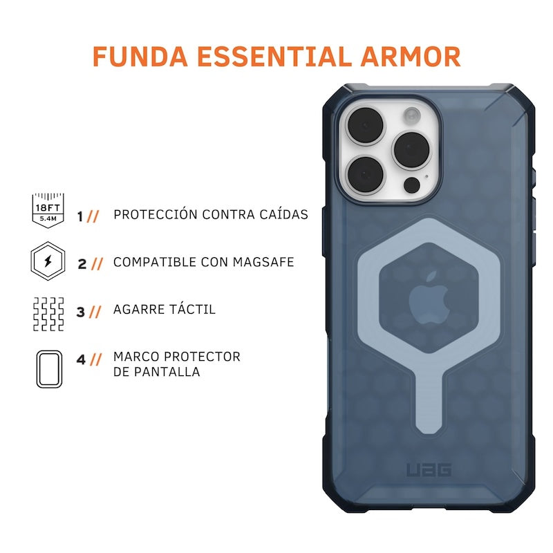 CASE UAG ESSENTIAL ARMOR IPH 16 PM BLU