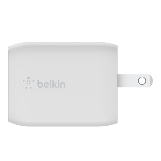 Cargador de pared doble BELKIN  USB-C GaN con PPS de 65 W - Blanco