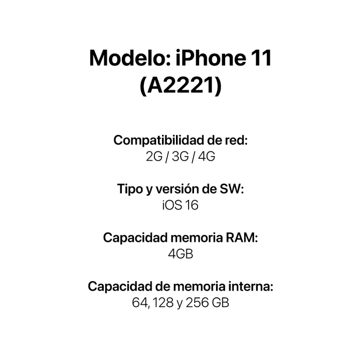 iPhone 11 64 GB Negro