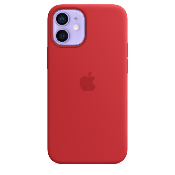 Case de silicona con MagSafe Para iPhone 12 mini - Rojo