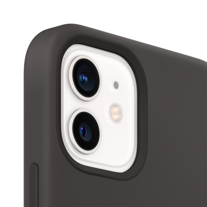 Case de silicona con MagSafe Para iPhone 12 mini Negro