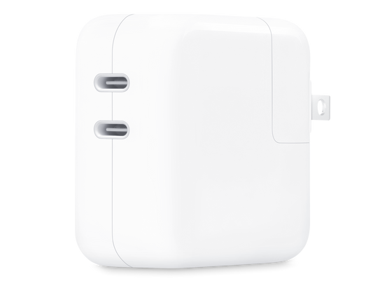 Adaptador de corriente de 35 W con dos puertos USB-C