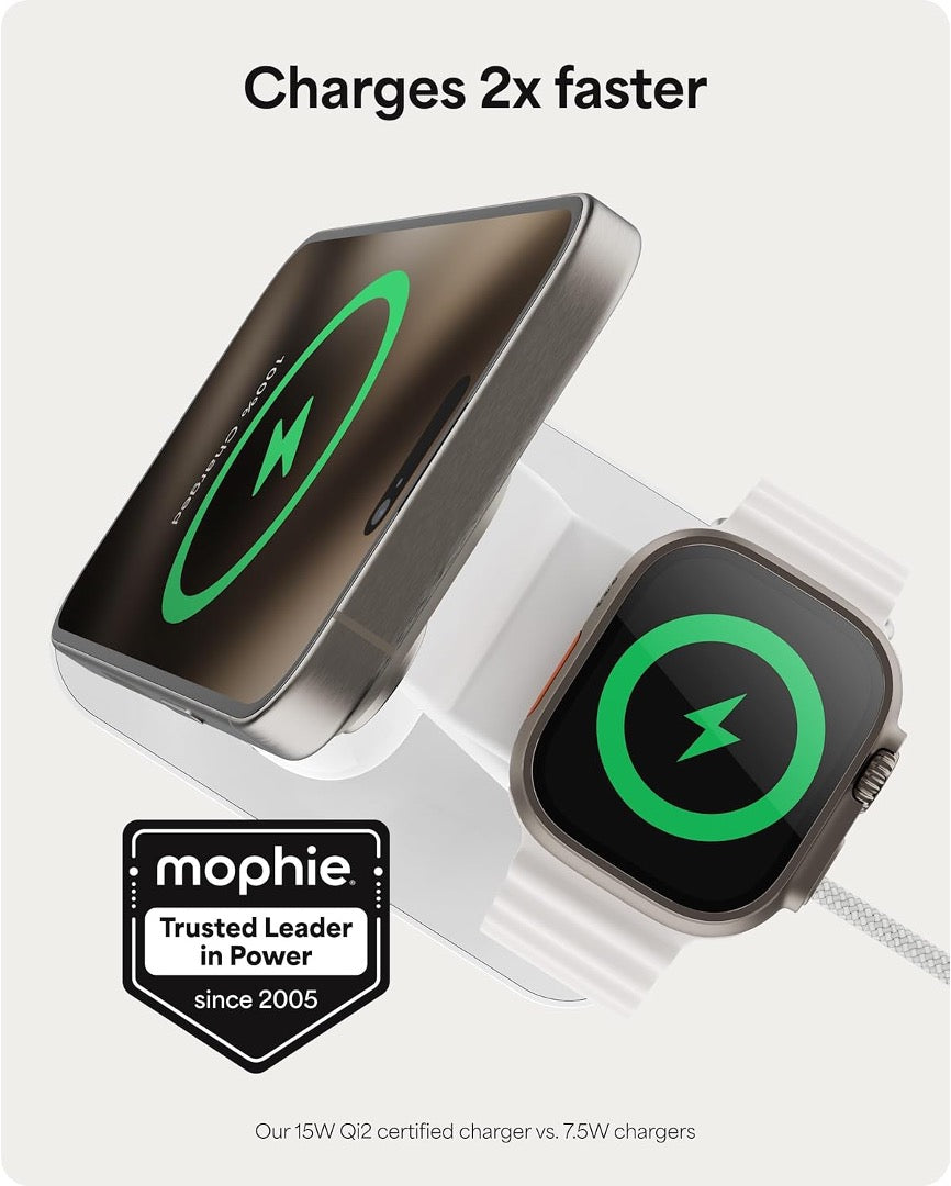 BASE DE CARGA MOPHIE 3 EN 1 QI2 WHT