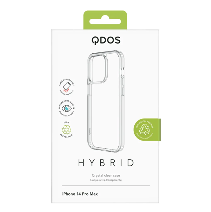 Case QDOS Recycled Hybrid Clear para iPhone 14 Pro Max de 6.7" - Transparente