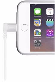 LIGHTNING TO USB CABLE WITH 90-DEGREE CONNECTOR WHITE (1.5 M)