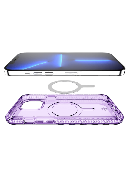 Case ITSKINS SUPREME MAGCLEAR Para iPhone 12/13 Pro Max - Purpura