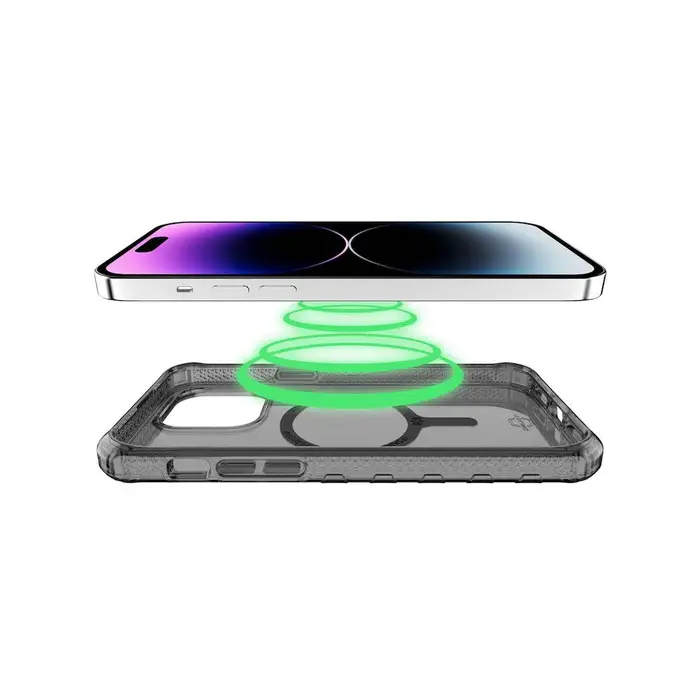 case ITSKINS Supreme MagClear para iPhone 14 Pro - Graphite