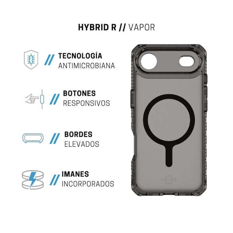 CASE ITSKINS HYBRID R VAPOR MAGSAFE IPHONE 17 AIR SMOK
