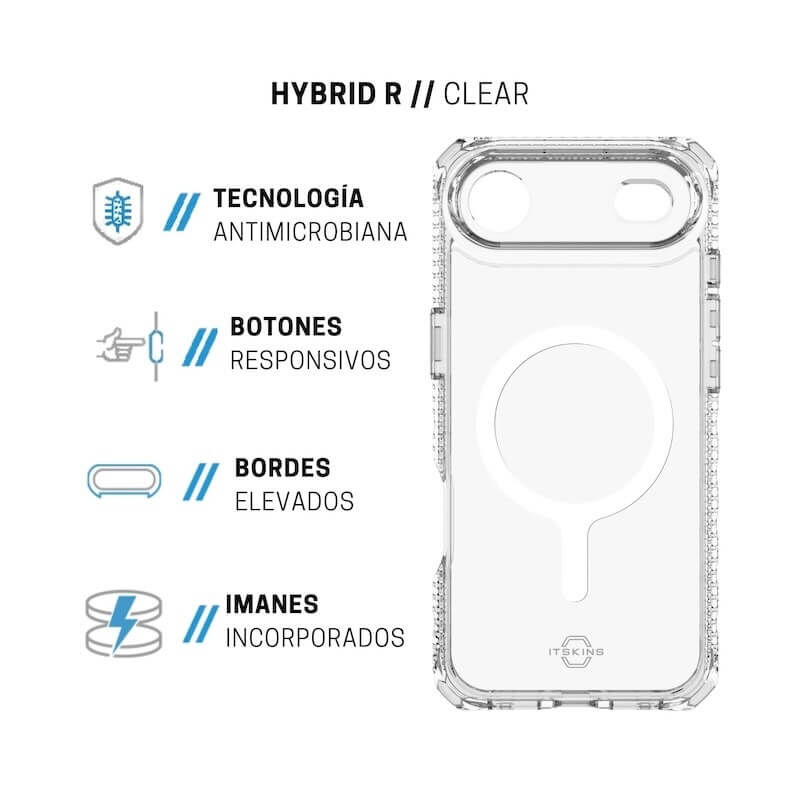 CASE ITSKINS HYBRID R TRANSLUCENT MAGSAFE IPHONE 17 AIR CLEAR