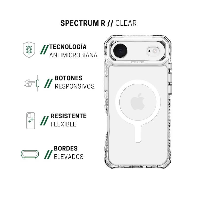 CASE ITSKINS SUPREME R CLEAR MAGSAFE IPHONE 17 AIR CLEAR/WHITE