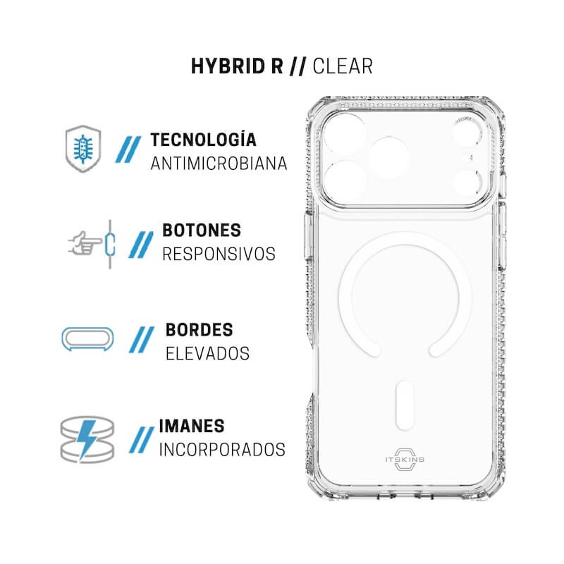 CASE ITSKINS HYBRIDR TRANSLUCENT MAGSAFE IPHONE 17 PRO MAX CLEAR