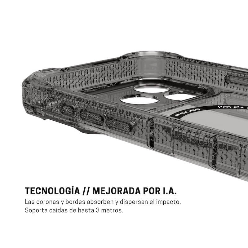 CASE ITSKINS SUPREME R CLEAR MAGSAFE IPHONE 17 PRO GRAPHITE