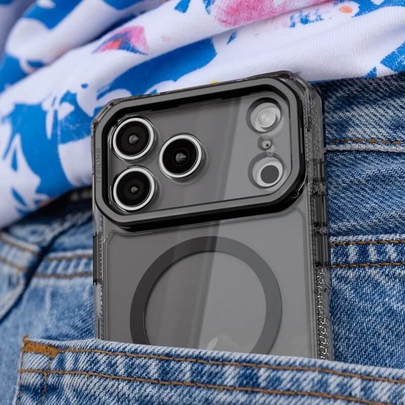 CASE ITSKINS SUPREME R CLEAR MAGSAFE IPHONE 17 PRO GRAPHITE