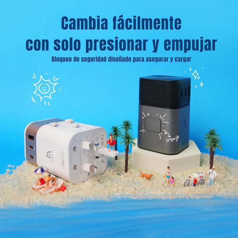 ADAPTADOR DE PARED ADAM ELEMENTS T45 UNIVERSAL TRAVEL 45W