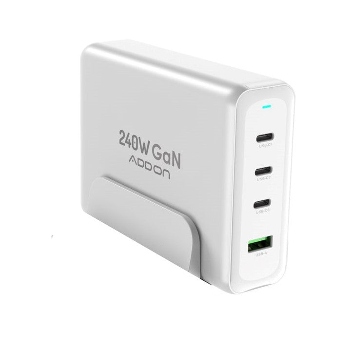 ADAPTADOR ADD ON DE PARED 240W GaN 4 PUERTOS