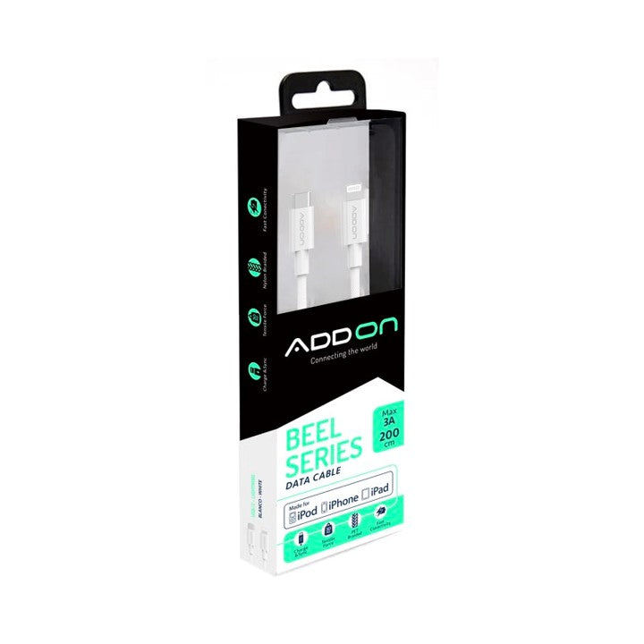 CABLE DE CARGA ADD ON USBC/LIGHTNING 2M - WHITE