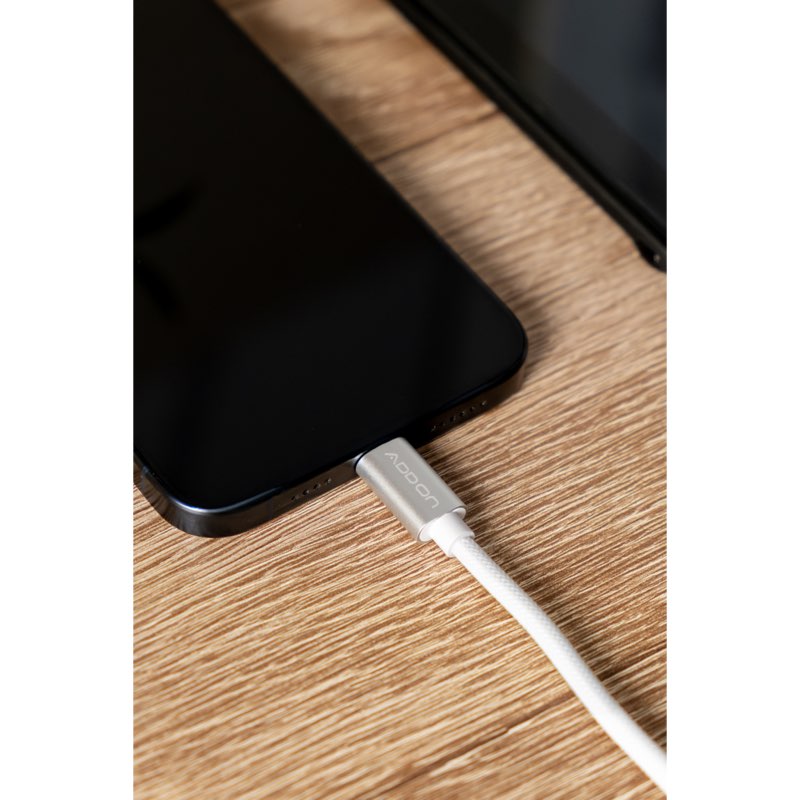 CABLE DE CARGA ADD ON USBC/USBC 2M - WHITE