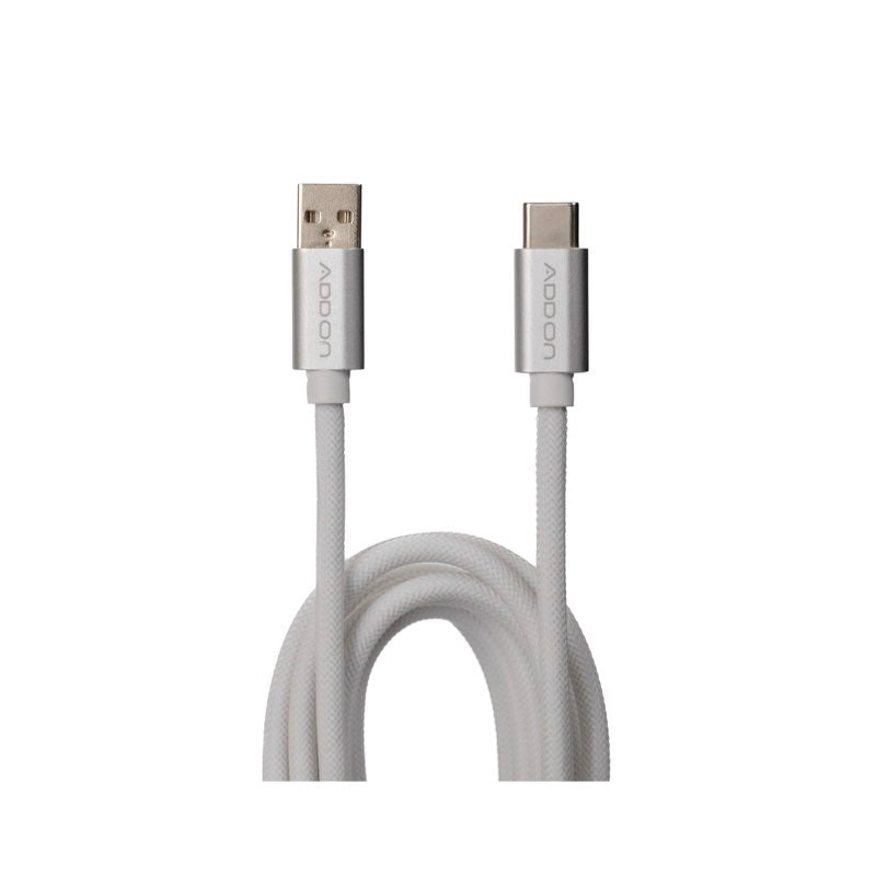 CABLE DE CARGA ADD ON USBA/USBC 2M - WHITE