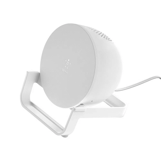 Base De Carga Stand Inalámbrica Belkin Qi 10w - Con Parlante Bluetooth - Blanco