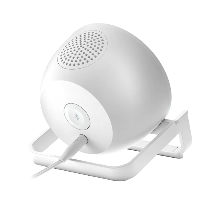 Base De Carga Stand Inalámbrica Belkin Qi 10w - Con Parlante Bluetooth - Blanco