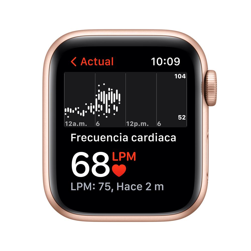 Apple Watch SE (GPS) - Caja de aluminio en oro de 40 mm - Correa deportiva blanco estelar - Talla única