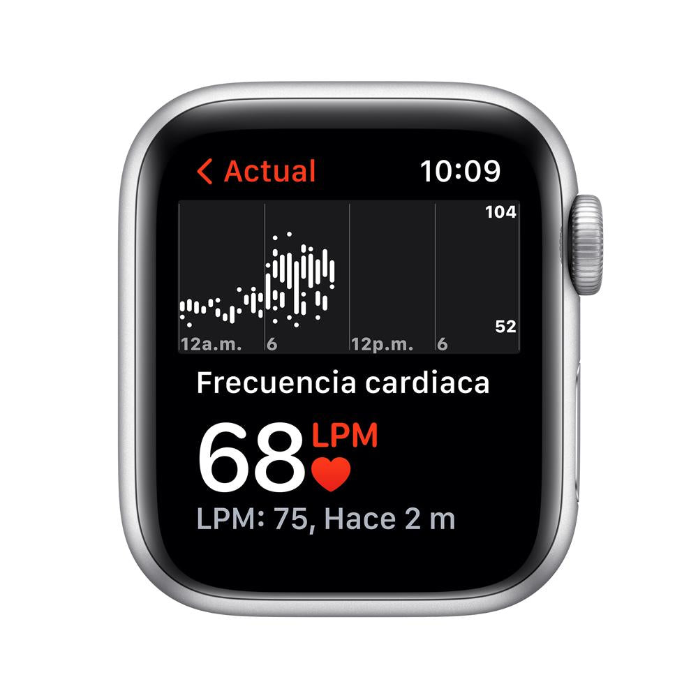 Apple Watch SE (GPS) - Caja de aluminio en plata de 40 mm - Correa deportiva en color abismo - Talla única