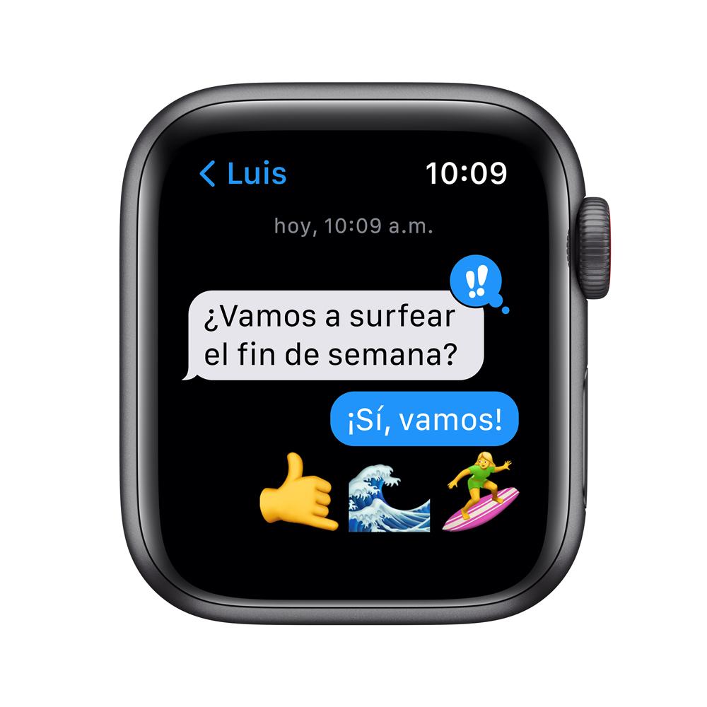 Apple Watch SE (GPS + Cellular) - Caja de aluminio en gris espacial de 44 mm - Correa deportiva en color medianoche - Talla única