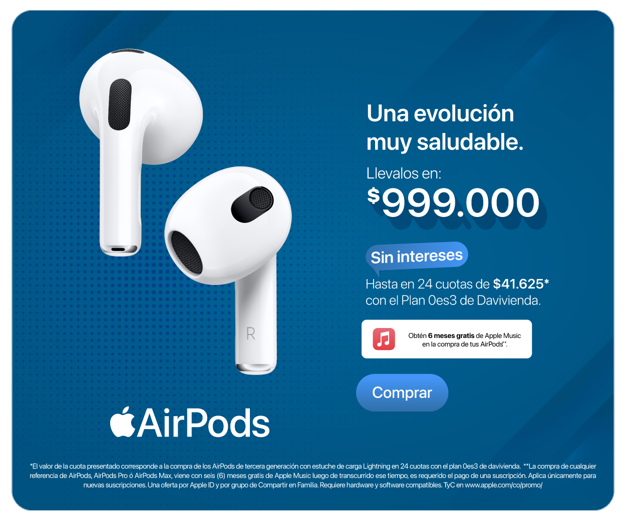 Todos los AirPods en Mac Center Colombia