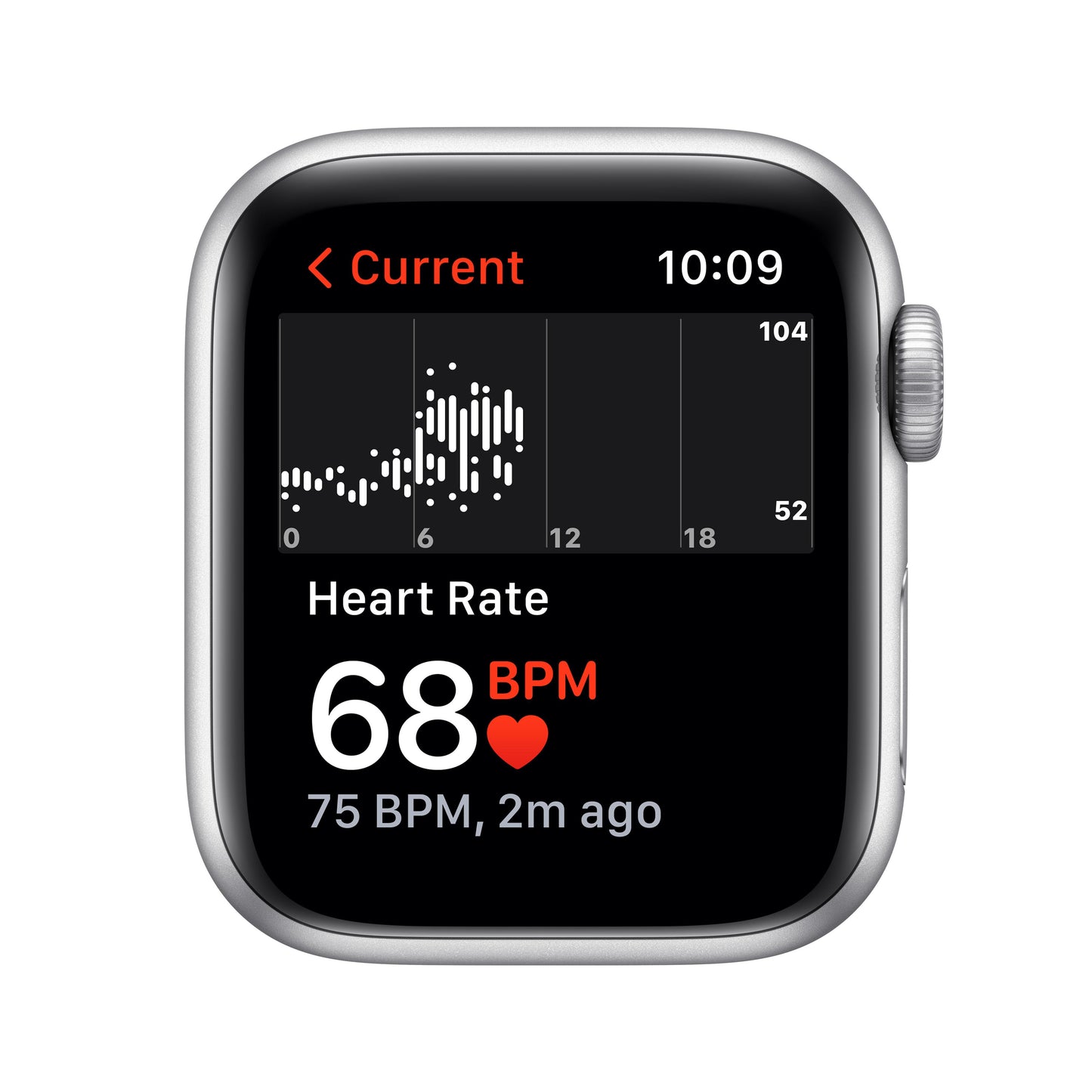 Apple Watch Nike SE (GPS) - Caja de aluminio en plata de 40 mm - Correa Nike Sport platino puro/negra - Talla única