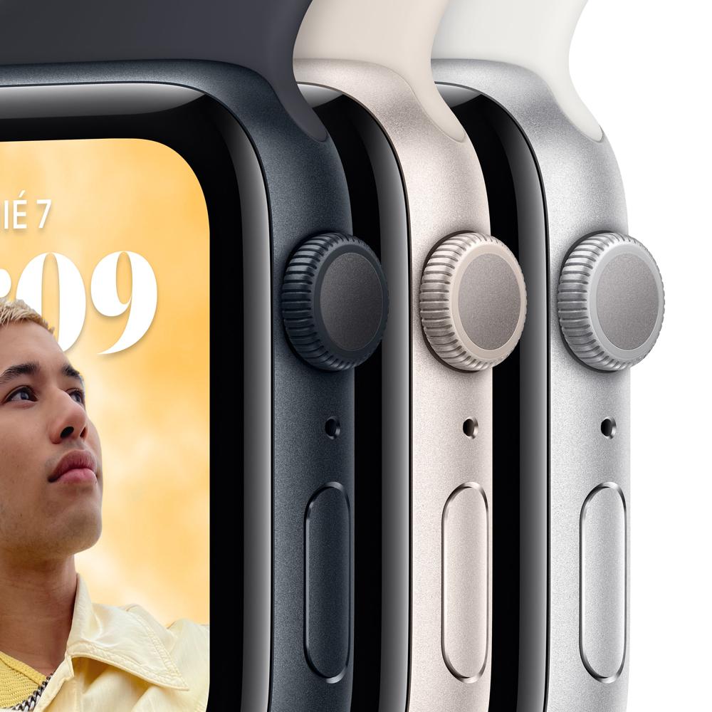 Apple Watch SE (GPS) - Caja de aluminio en blanco estrella de 40 mm - Correa deportiva blanco estrella - Talla única