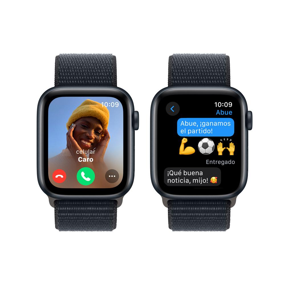 Apple Watch SE GPS • Caja de aluminio color medianoche de 44 mm • Correa deportiva color medianoche - M/L